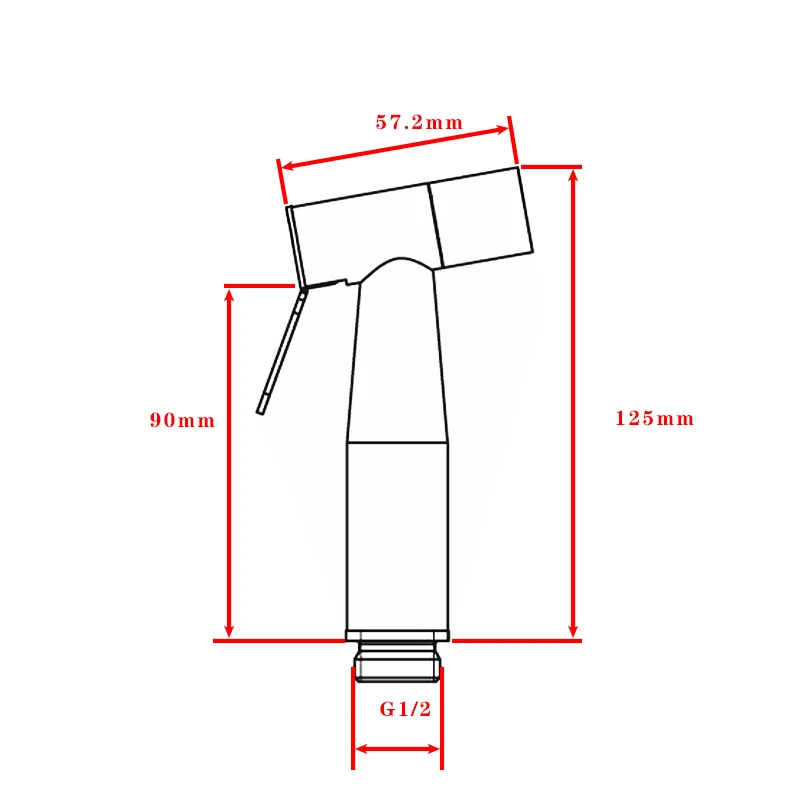 

G1/2 304 Stainless Steel Handheld Bidet SprayToilet Nozzle Sprayer Shower Set 2Modes Douche Kit Bidet Faucet 2Type Adaptor