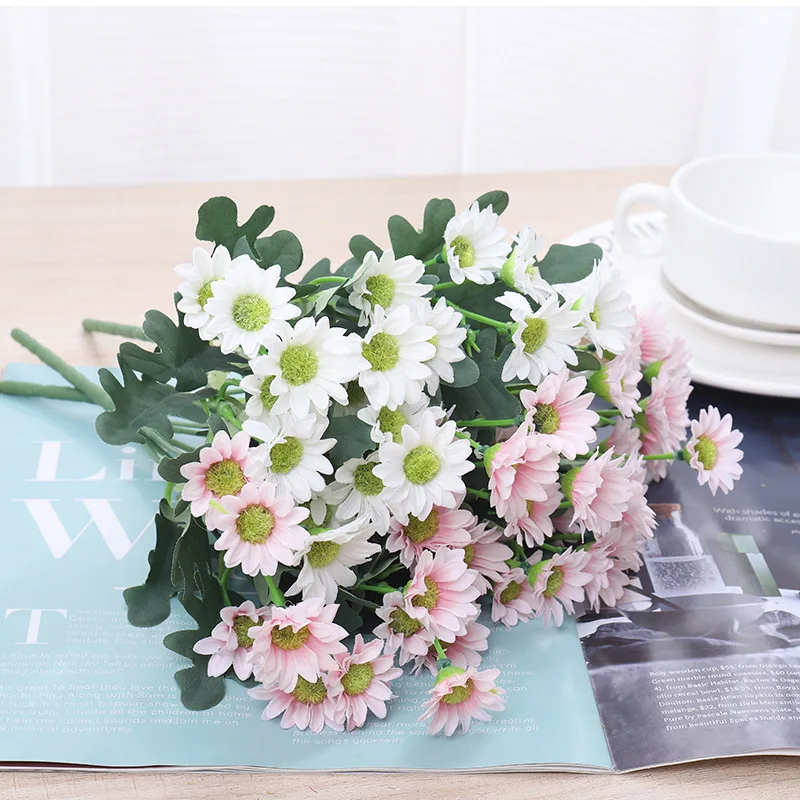 

Autumn Beautiful Artificial Silk Flowers Daisy DIY Home Garden Party Wedding Decoration Craft Fall Christmas Cheap Fake Flowers