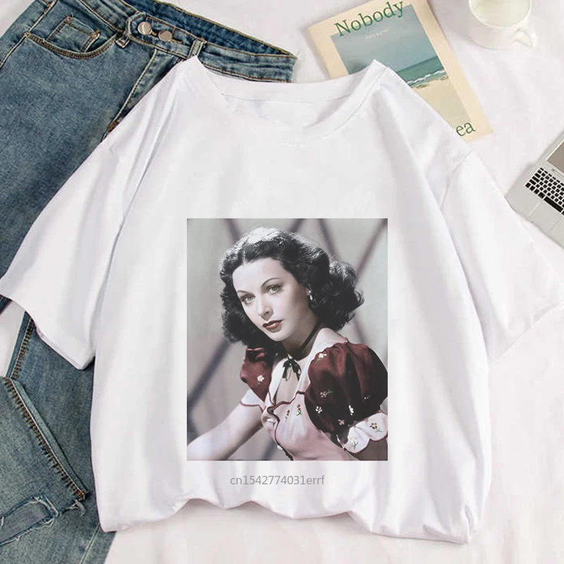

Vivien Leigh Sexy Crew Neck Tops Tshirt Summer White Aesthetic Streetwear Vintage Harajuku Vogue Female T Shirt