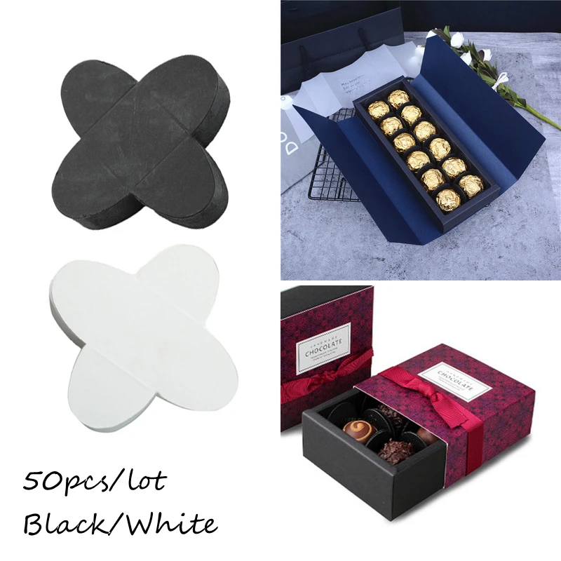 

50pcs/lot White Black Ferrero Chocolate Wrappers Wedding Festival Decorative Box Chocolate Packing Candy Bar Gift and Favors