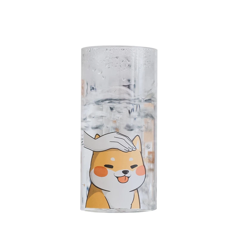 Креативная термостойкая стеклянная чашка Kawaii shaba inu с соломинкой милая офисная