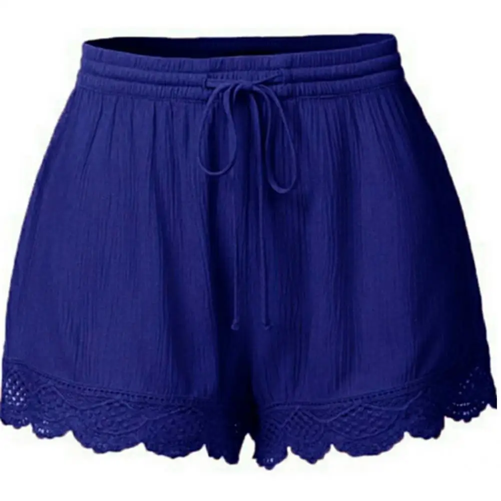 

Female Cool Women Lace Stitching Shorts 4 Colors Ladies Shorts Wide Leg for Outdoor