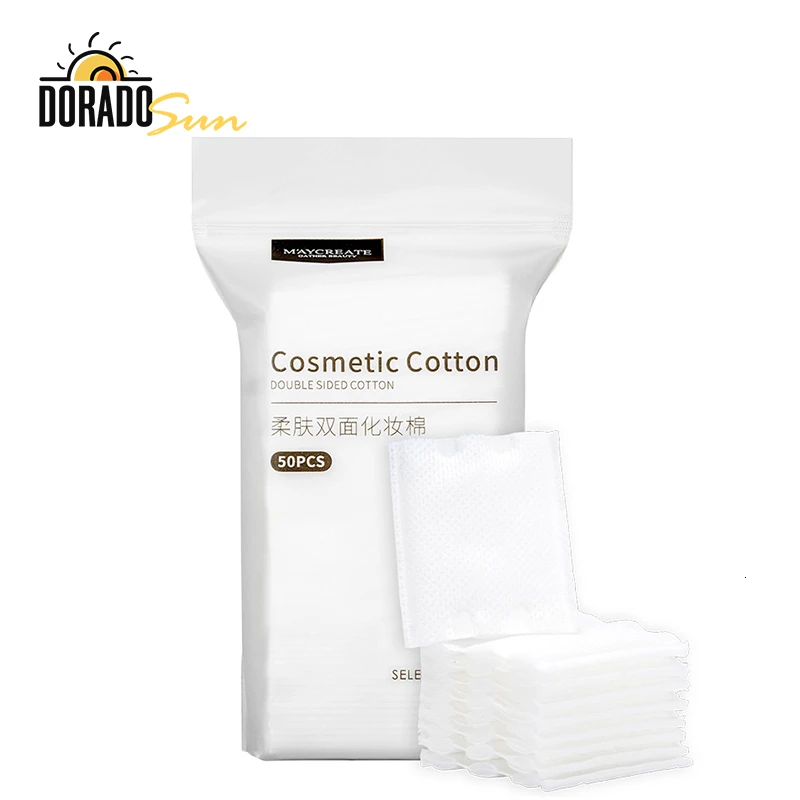 DORADOSUN 50 фото/сумка прямоугольные хлопковые подушечки для лица макияж хлопок