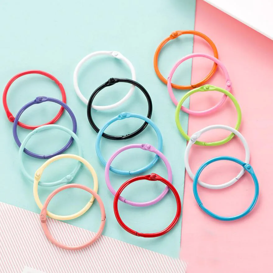 10 шт. разноцветные Круглые металлические кольца пряжки для ключей|ring sp|ring flashring core