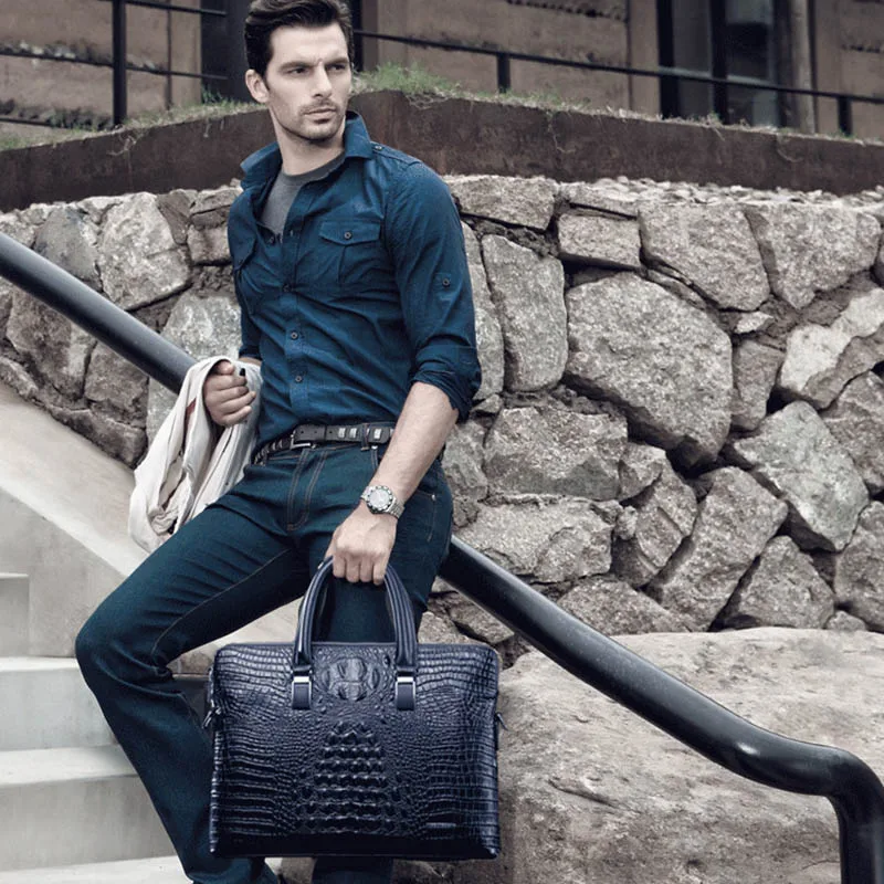 Брендовый портфель мужская кожаная сумка мужские деловые сумки Большая