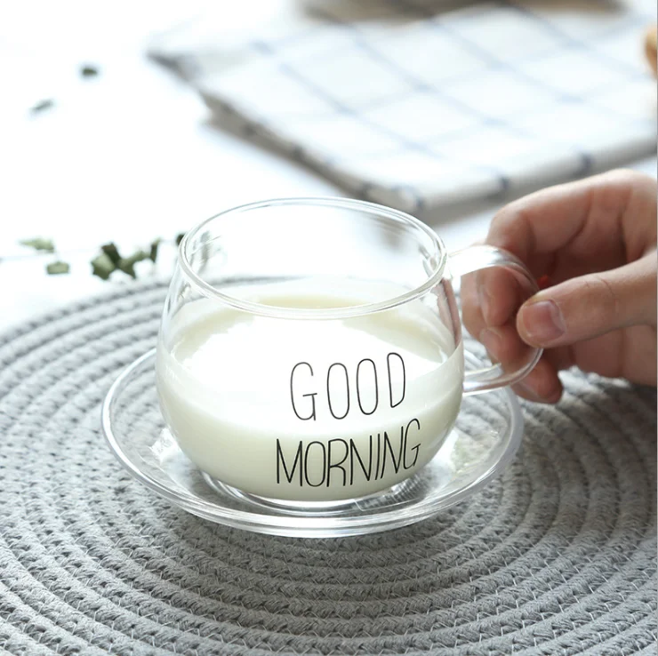 GH прозрачный креативный стеклянный Кофе Чай Напитки для десерта чашка завтрака