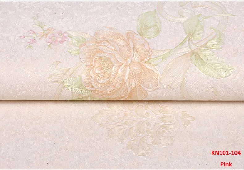 Корейский стиль с цветами светло розового цвета настенная бумага современный