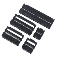 10pcs fc 68101214161820304050 pins female header idc socket connector 2 54mm pitch for 1 27mm ribbon cable connector