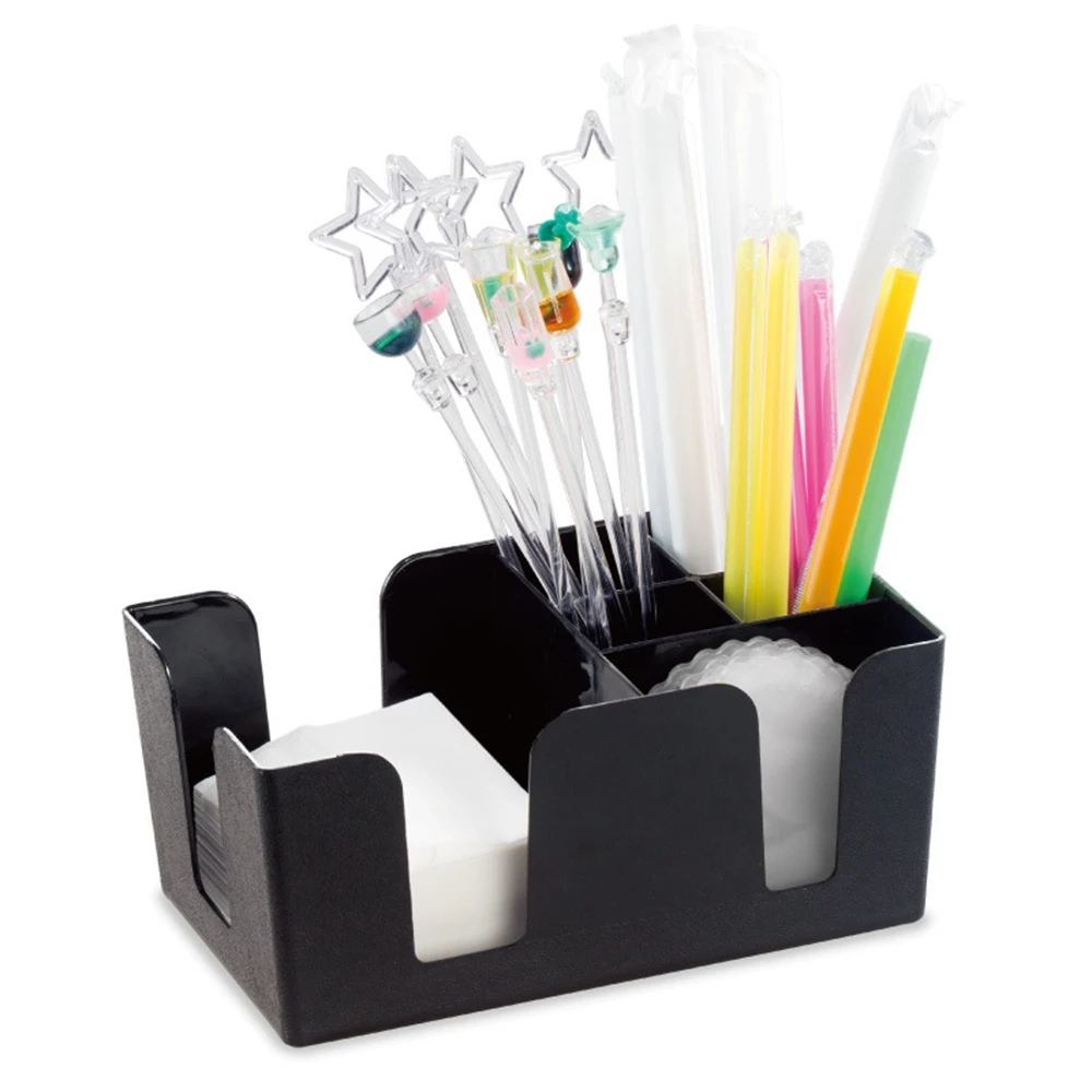 

Bar Storage Rack Napkin Straw Cocktail Decorations Organizer Stand Large Space Storage Holder For Living Room Bathroom
