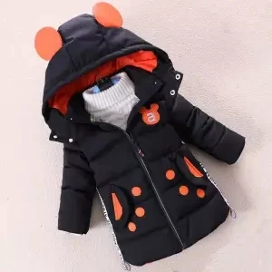 Детские зимние хлопковые куртки пуховики для мальчиков Верхняя одежда маленьких