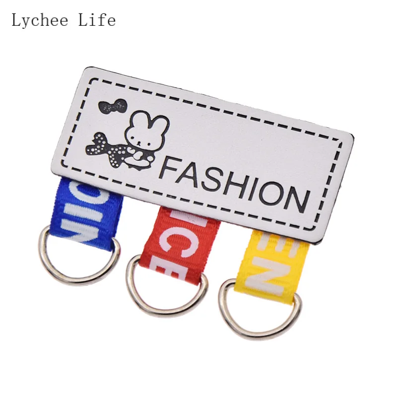 Lychee Life 8 16 шт. милый кролик кожаные этикетки ручной работы для одежды Diy материалы
