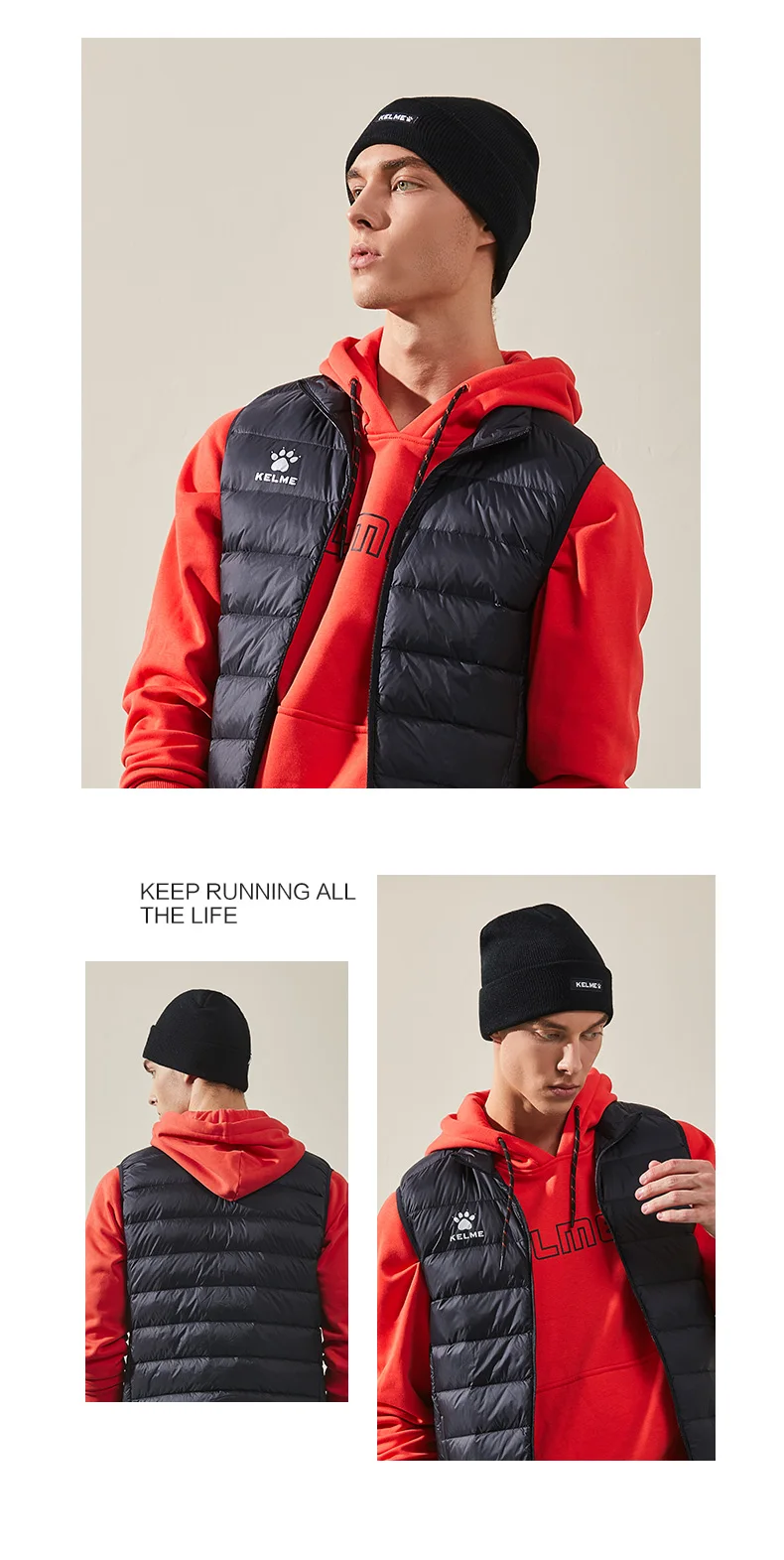 KELME, новинка, уличная, унисекс, теплая шапка, осень и зима, вязаные шапки для мужчин, спортивные, простой стиль, кепка, мягкая шапка, 9886506