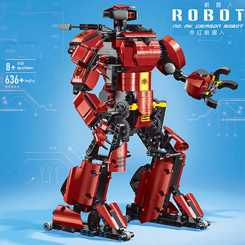 MOULD KING 15038 APP Programming Remote Control Crimson Robot Technical Building Blocks Mechanical Model Toys for Children | Игрушки и