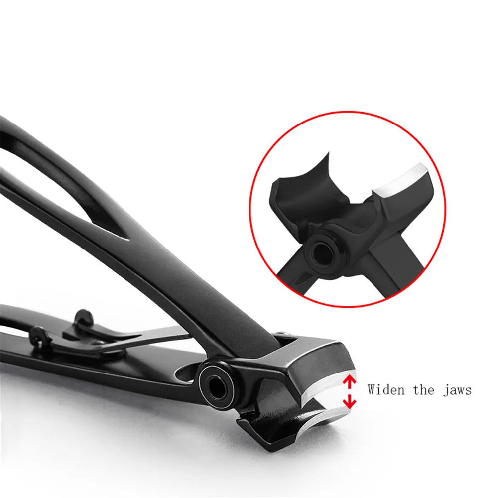 

Black Stainless Steel Nail Clipper Professional Toe Nail Clippers Cutters Nippers Chiropody Heavy Duty Thick Nail Tool