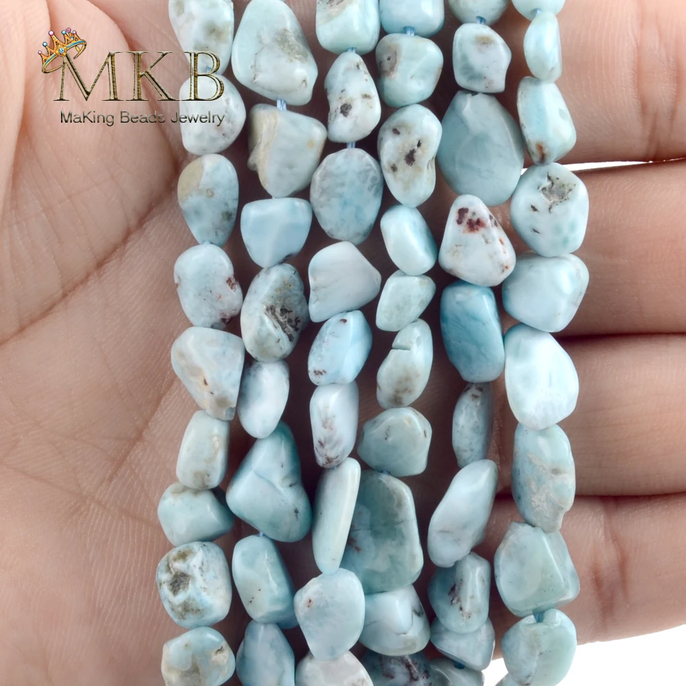 8-10 мм нестандартные бусины из натурального лиримарного камня синего Агата для