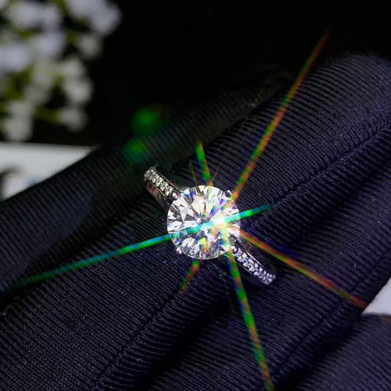 CoLife ювелирные изделия Цветок обручальное кольцо 1ct 2ct 3ct D Цвет муассанит 925