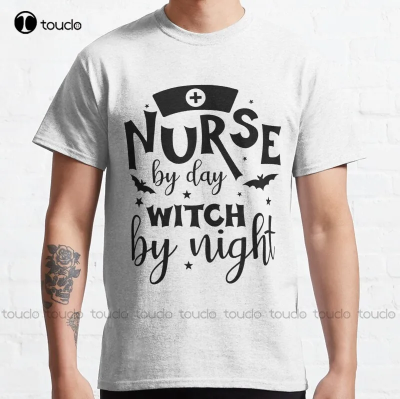 

New Nurse By Day Witch By Night | Nurse By Day Witch By Night 2 Classic T-Shirt Cat Shirt Cotton Unisex Tee Shirt