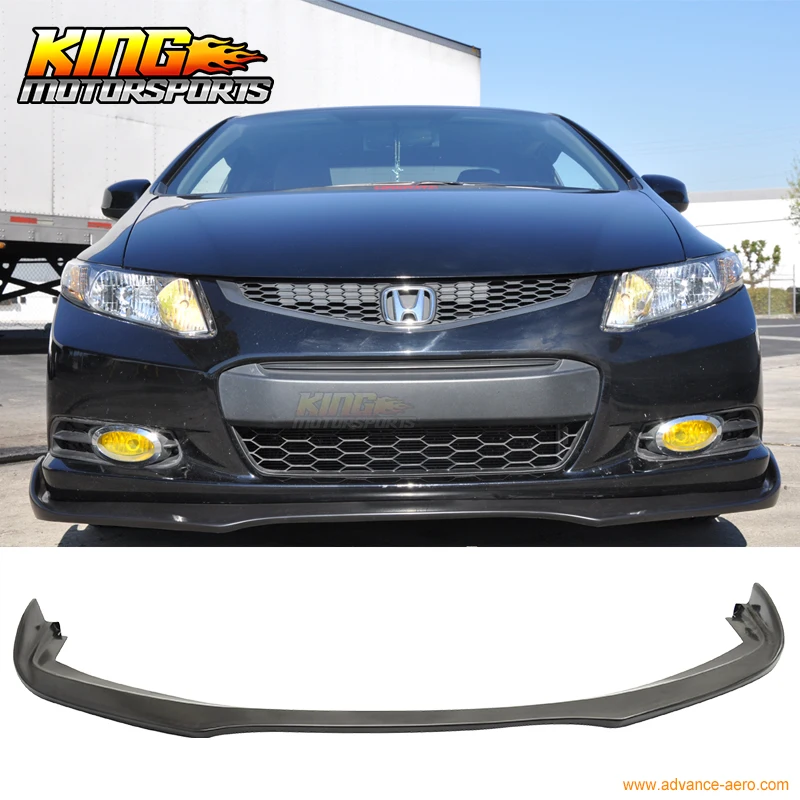 Спойлер для переднего бампера подходит Honda Civic купе 2012 2013|chin spoiler|front bumper lipbumper lip |