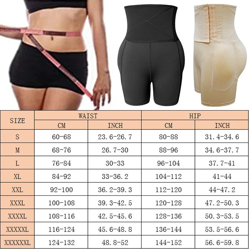 

S-6XL Sexy Butt Lifter Shapewear Slim Waist Trainer Women Dress Underwear Body Shapers Padded Fake Buttock Hip Enhancers