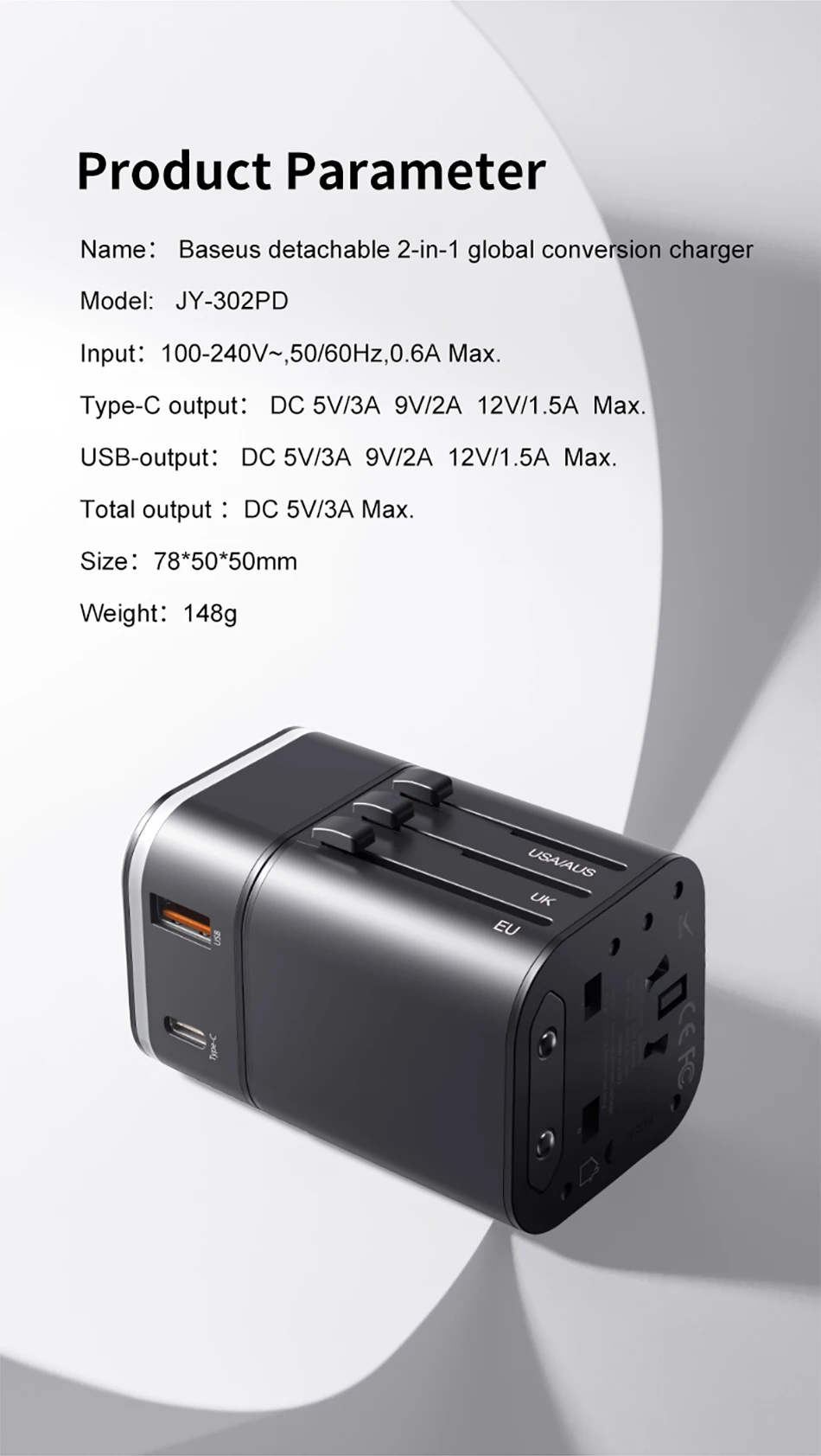 Baseus Быстрая зарядка 4,0 3,0 USB зарядное устройство адаптер питания QC QC4.0 QC3.0 usb type C PD Быстрая зарядка розетка для Великобритании/ЕС/Австралии/США