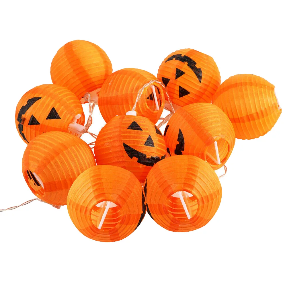 

10 LED Pumpkin String Lights Fairy Lantern Party Home Props Halloween Decor Supplies FBS889