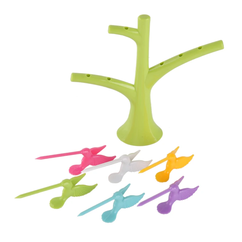 Наборы Посуды Из плоды вилкой набор зубочисток кухонные инструменты 6 птицы на