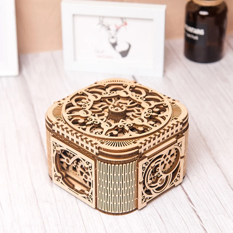 Деревянные головоломки модели строительные блоки-DIY собранные