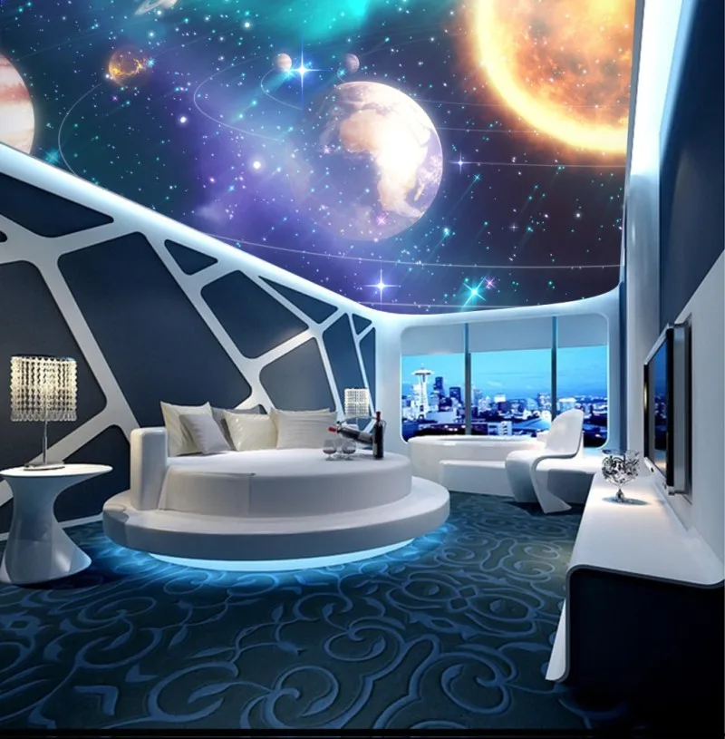 Пользовательские фотообои любого размера с изображением потолка неба 3d