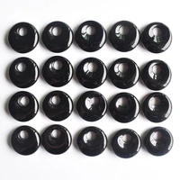 good quality natural black onyx gogo donut charms pendants beads 18mm for jewelry making wholesale 20pcslot free shipping