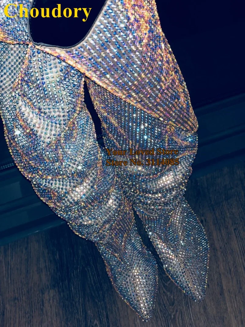 Рождественская вечеринка чрезвычайно роскошные женские ботинки с кристаллами