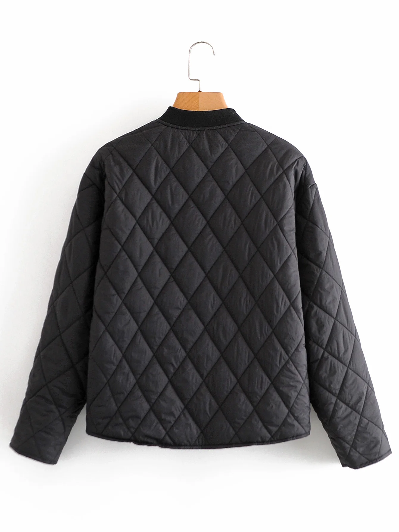 Women's Bomber Coats Winter Jacket Vintage 2021 Parkas Black Female Long Sleeve Warm Casual Loose Jacket Coat Solid BF Overcoat