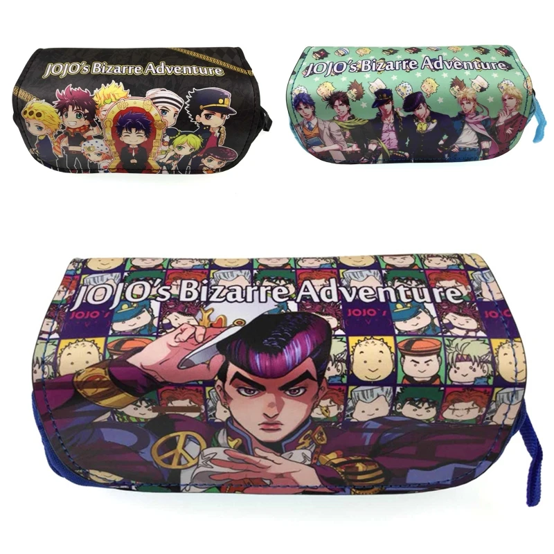 Большой Ёмкость Двойная застежка молния карандаш мешок JoJo'S невероятное
