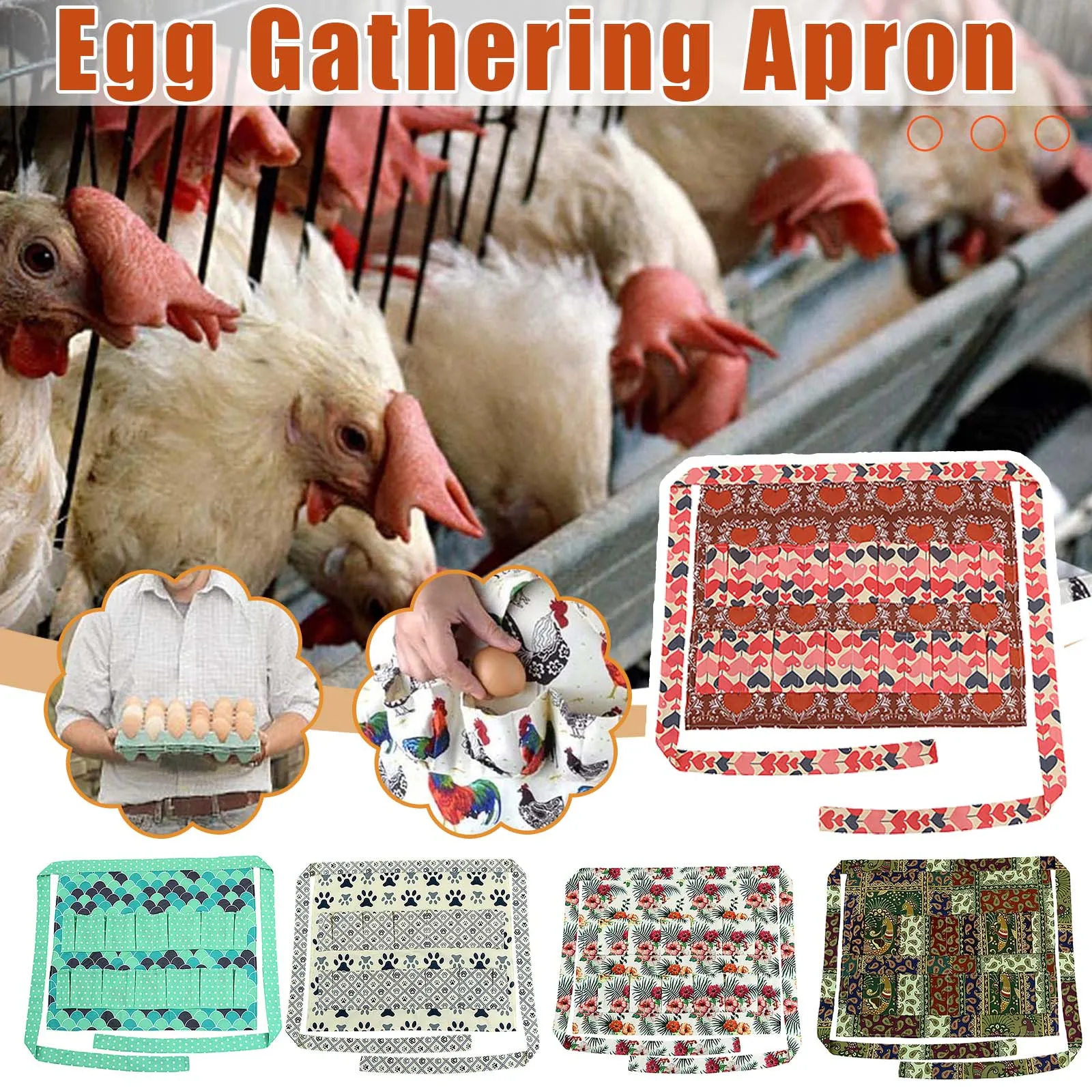 Новый фартук для яиц сбора карманы курицы фермы домашний утки гусиных кухонные