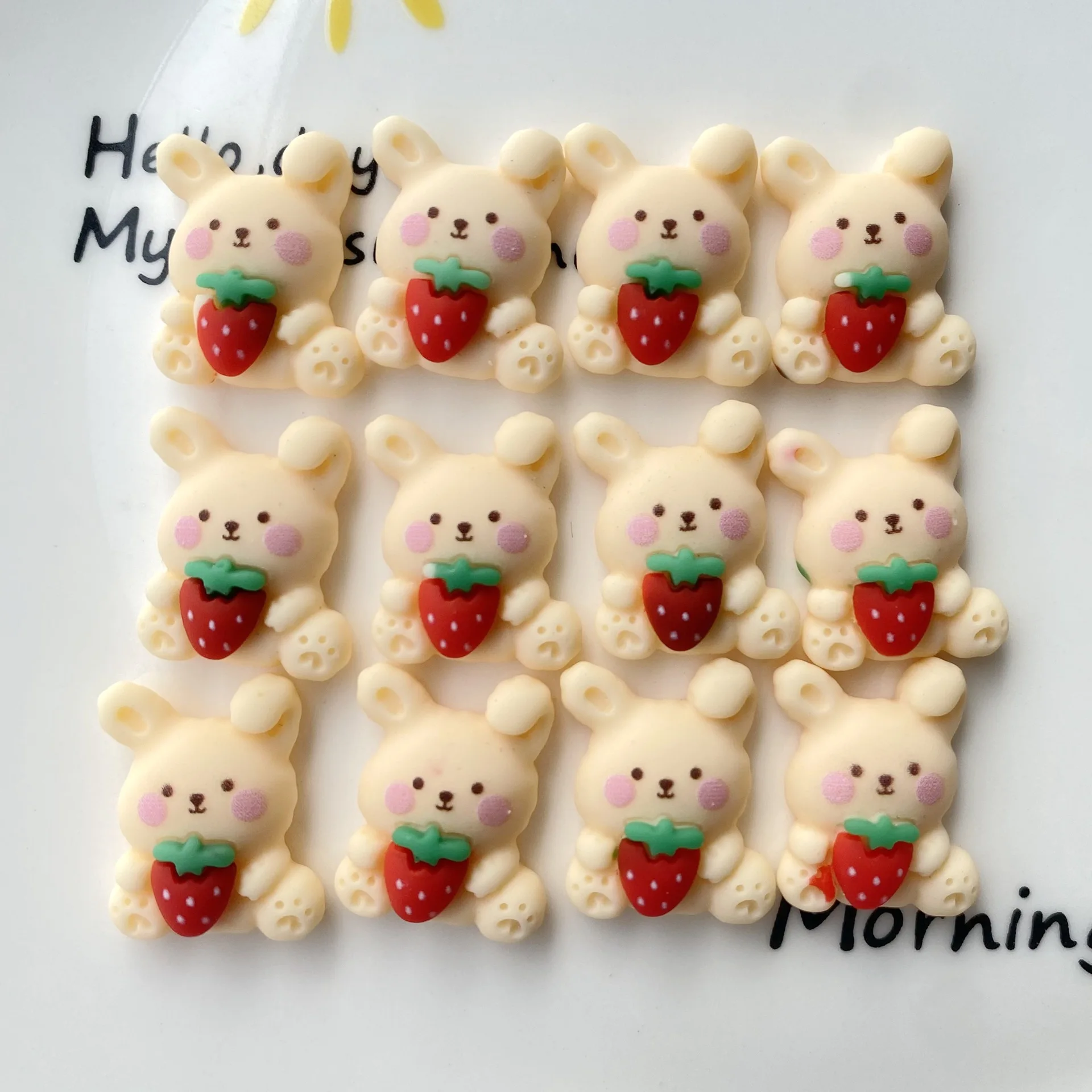 20 шт./лот мультяшный кролик медведь с плоской спинкой Кабошон Скрапбукинг