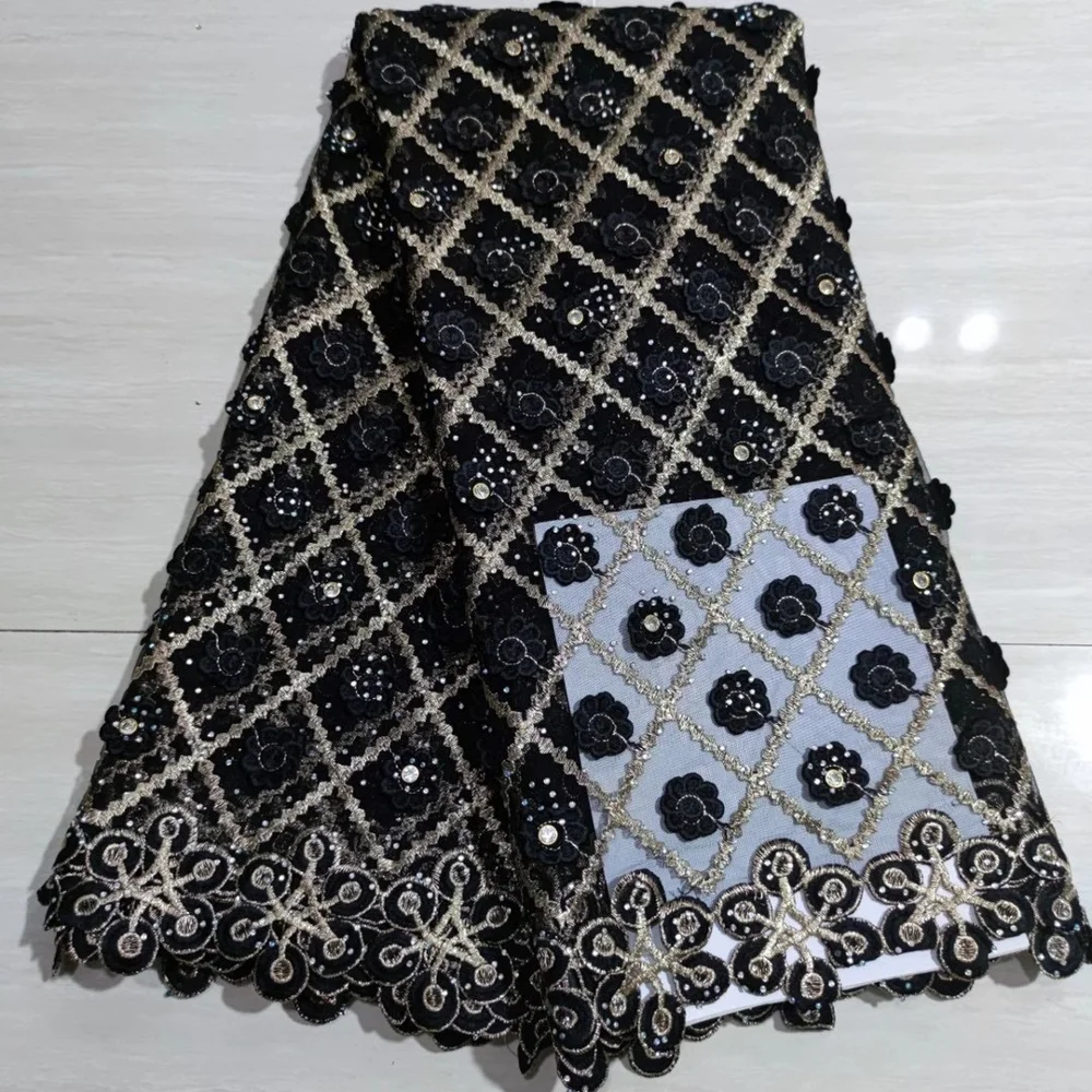 New arrival African Lace Fabric 2020 High Quality French Nigeria Tulle for Wedding Party Swiss Voile Mesh Sew | Дом и сад