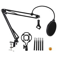 mic arm stand microphone suspension boom scissor holder clamp shockmount kits for studio broadcast live sound mic accessory
