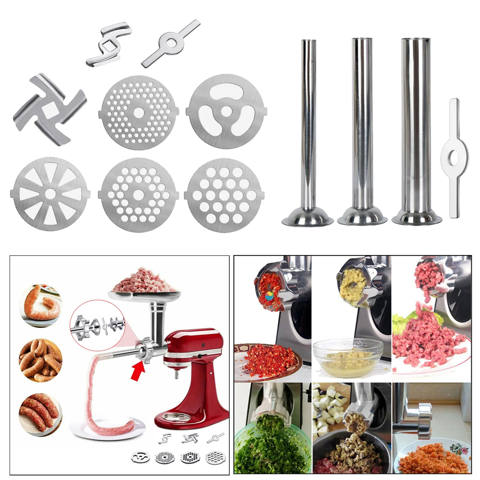 Лезвие для измельчения колбасы сменные трубы 8 шт./3 шт. | Спорт и развлечения