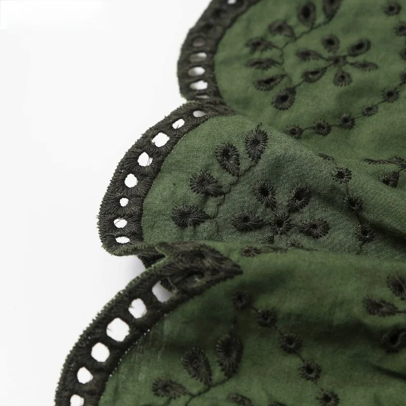 

New women o neck hollow out embroidery casual smock blouse shirt women butterfly sleeve chic blusas femininas tops LS7127