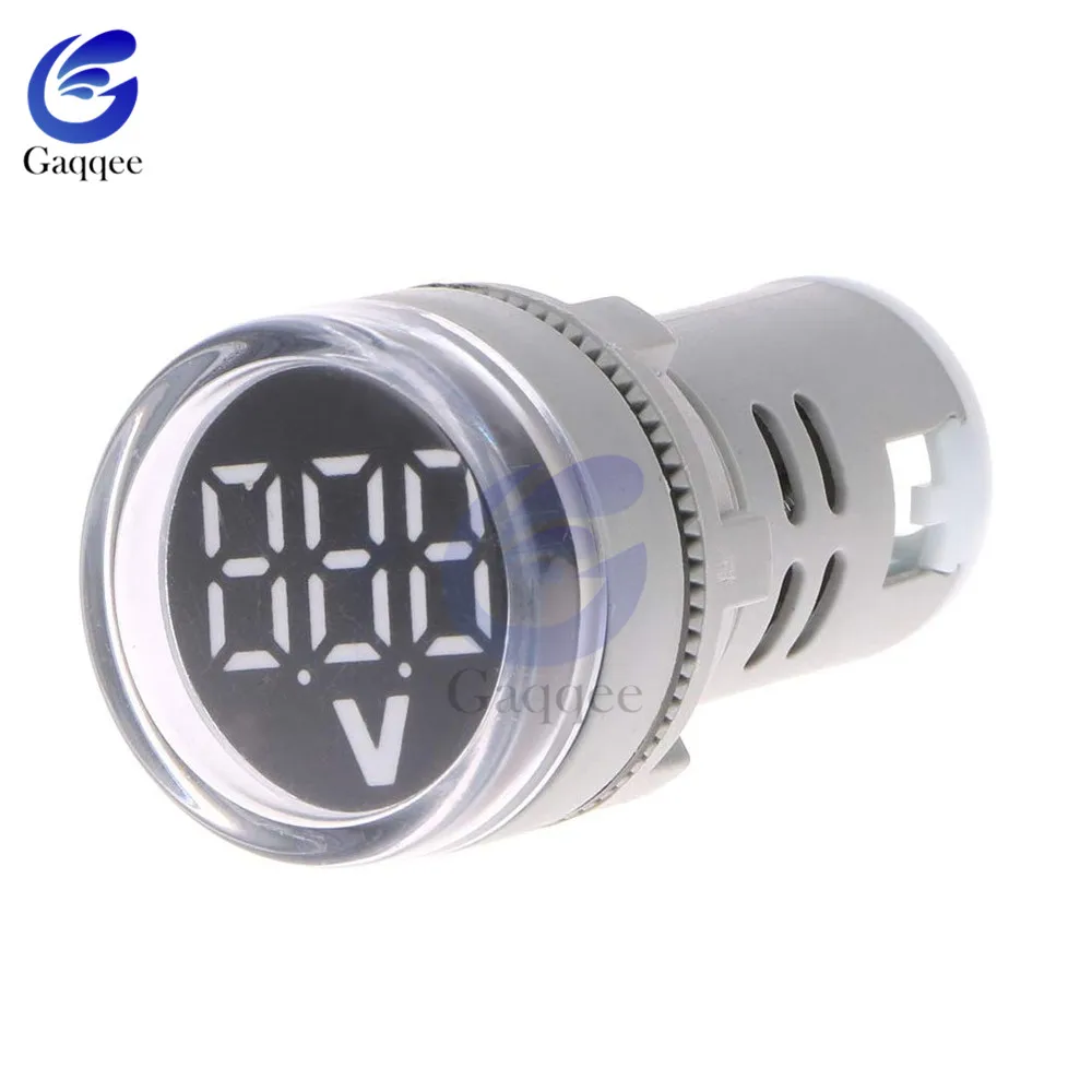 Светодиодный мини измеритель напряжения 22 мм цифровой вольтметр с подсветкой