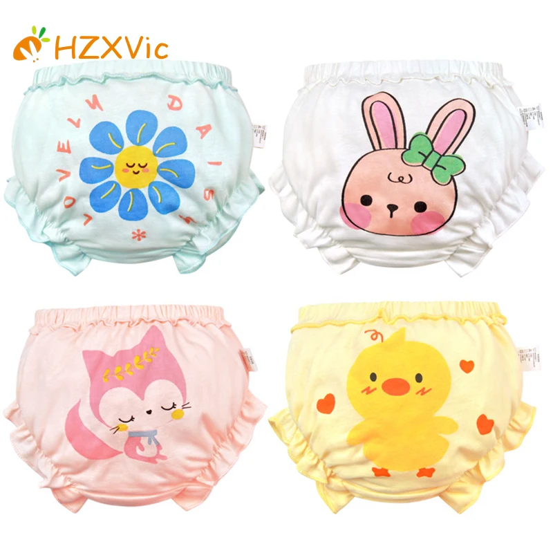 

HZXVIC тканевые подгузники 2 упаковки детские трусики для маленьких девочек трусики 5 хлопковых подгузников Многоразовые Детские моющиеся под...