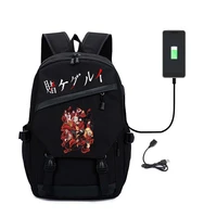 kakegurui backpack jabami yumeko anime japanese style fashion unisex multifunction usb charging laptop shoulder travel bags