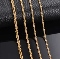 1 piece 2 2 5 3 4 5 6mm wide gold rope chain necklacebracelet 316 stainless steel chain necklace for men women dropship