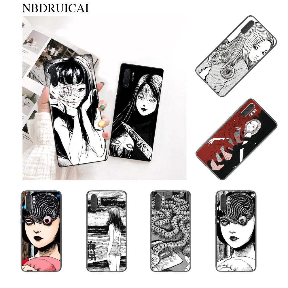 

NBDRUICAI Junji Ito Tees Horror Drawing Soft Phone Case for Samsung Note 3 4 5 7 8 9 10 pro A7 2018 A10 A40 A50 A70 J7 2018