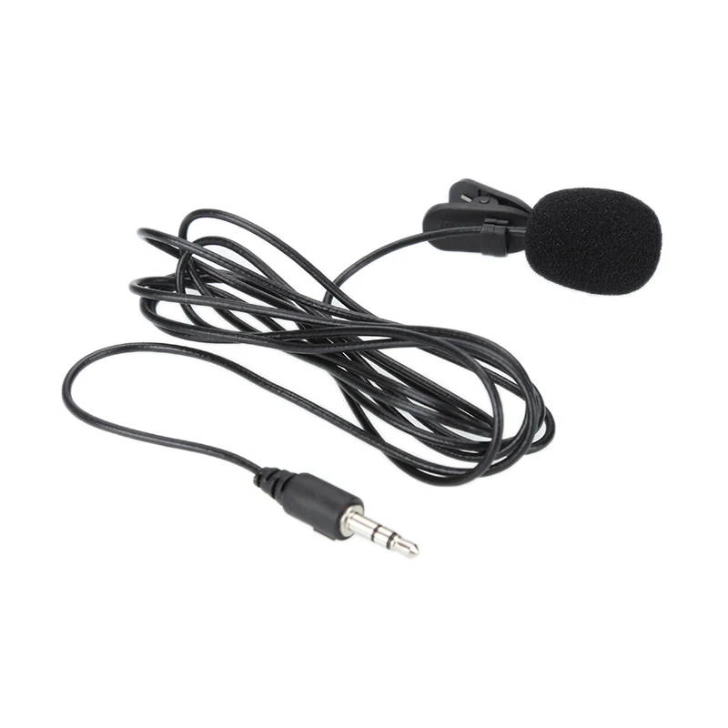 

1.5m Audio Video Record Microphone Recording Microphone Clip On Mic For Android Smartphone PC