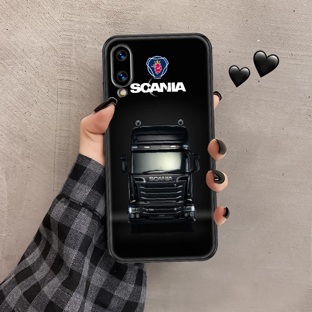 

car scanias-truck Phone case For Huawei P Mate P10 P20 P30 P40 10 20 Smart Z Pro Lite 2019 black 3D coque luxury prime silicone