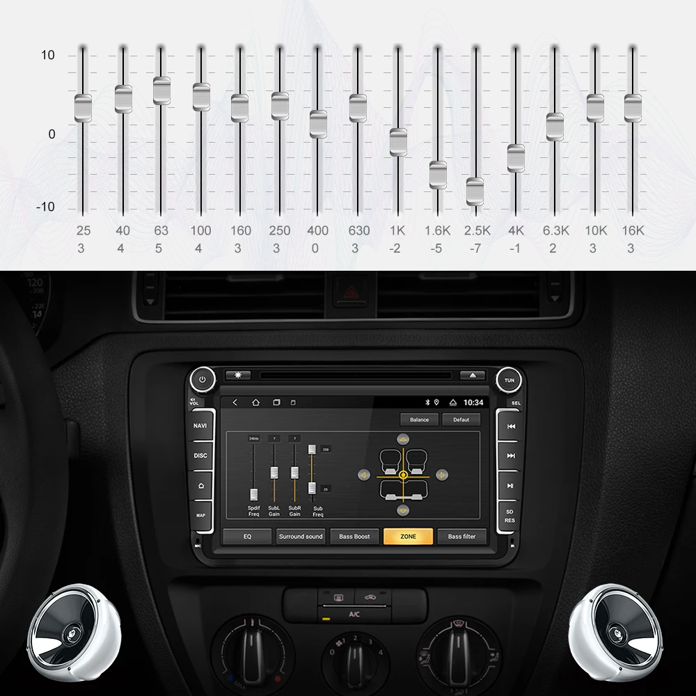 Isudar 2 Din Авто Радио Android 9 для VW/Golf/Tiguan/Skoda/Fabia/Rapid/Seat/Leon автомобильный мультимидийный