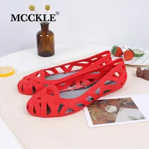 Женские босоножки из прозрачного пластика, летние, мягсветильник, слипоны, удобная пляжная обувь