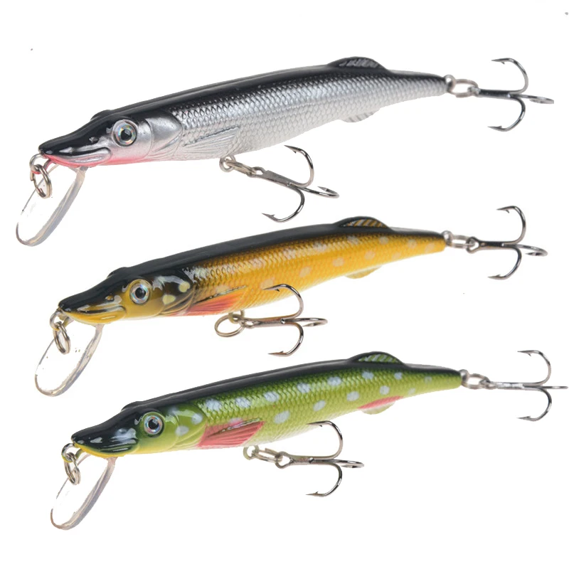 

6 colors 8.5cm 6g floating fishing bait fixed artificial plastic bait fishing perch pike bait bionic bait fishing accessories