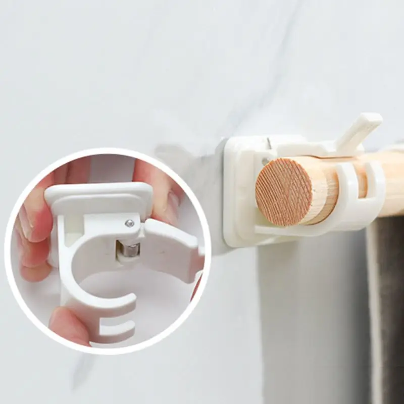 1 пара кронштейнов штанги для штор без дрели Регулируемая палка фиксированный