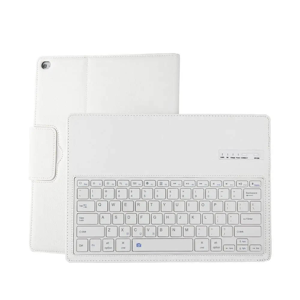 12.9 Inch-White Съемная Bluetooth клавиатура для iPad Pro 12,9 дюйма mini 4 для 9,7 дюймового планшета, кожаный защитный чехол, беспроводные клавиатуры - Цвет: 12.9 Inch-White
